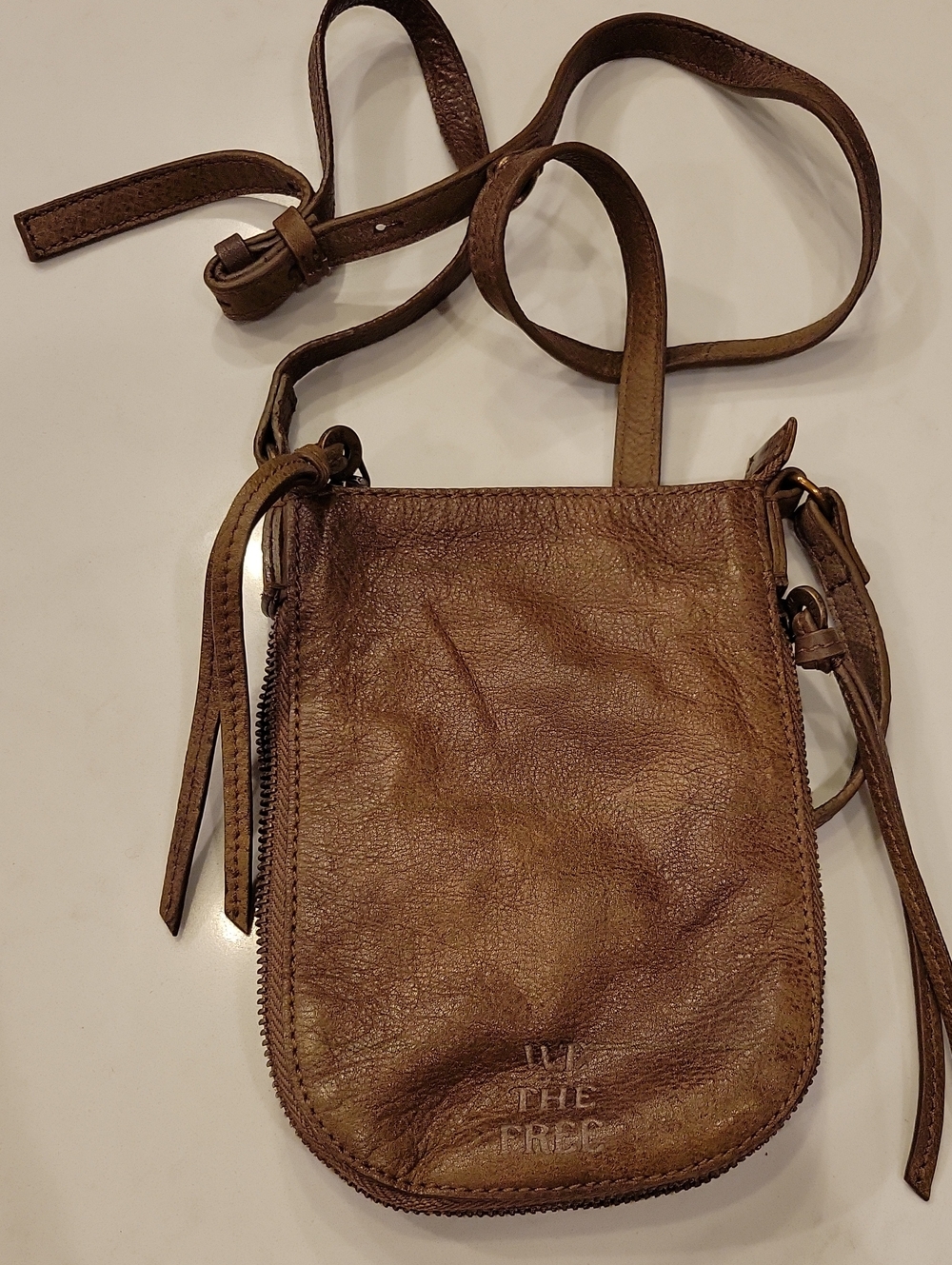We The Free Small Brown  Leather Purse